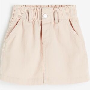 H&M light pink jeans Mini Skirt with Pockets